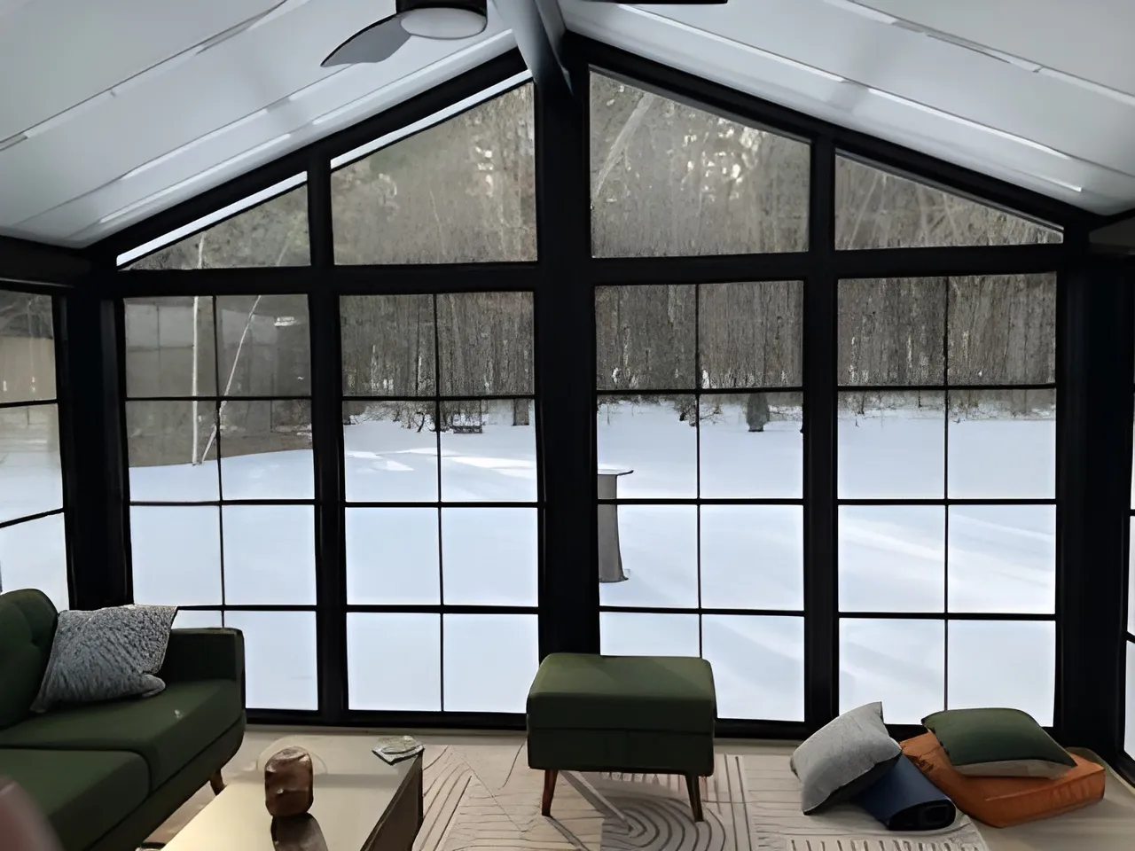 Model 200 Sunroom with 3-track Vinyl Windows in Glastonbury, CT